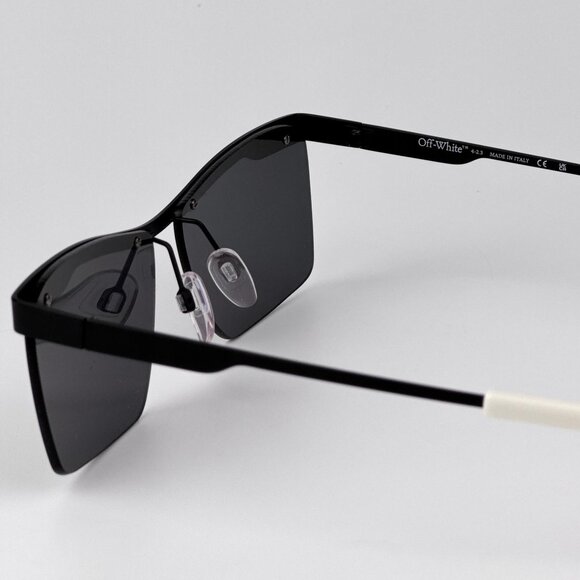 Off-White RIMINI Sunglasses – Black Semi-Rim Frame | Model OERI095F 1007 - Picture 8 of 9